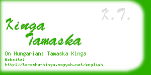 kinga tamaska business card